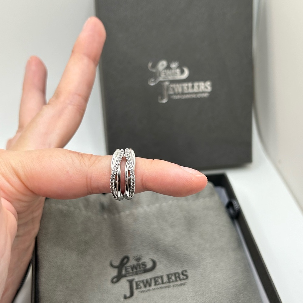 S.S White Sapphire Huggies earrings 15 mm with screw backs